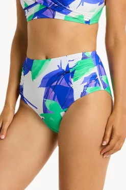 Bottoms^Sea Level Sublime Gathered High Waist Pant Cobalt