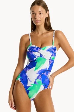 One Pieces^Sea Level Sublime Twist Bandeau One Piece Cobalt