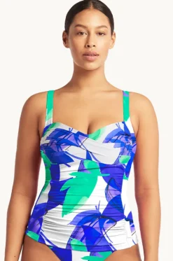 Tankini Tops^Sea Level Sublime Twist Front Tankini Separate Cobalt