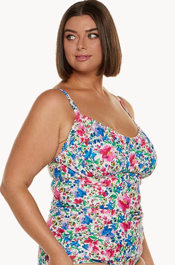 Tankini Tops^Capriosca Summer Fields DD/E Cup Tankini Separate Blue/natural