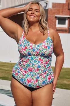 Tankini Tops^Capriosca Summer Fields DD/E Cup Tankini Separate Blue/natural