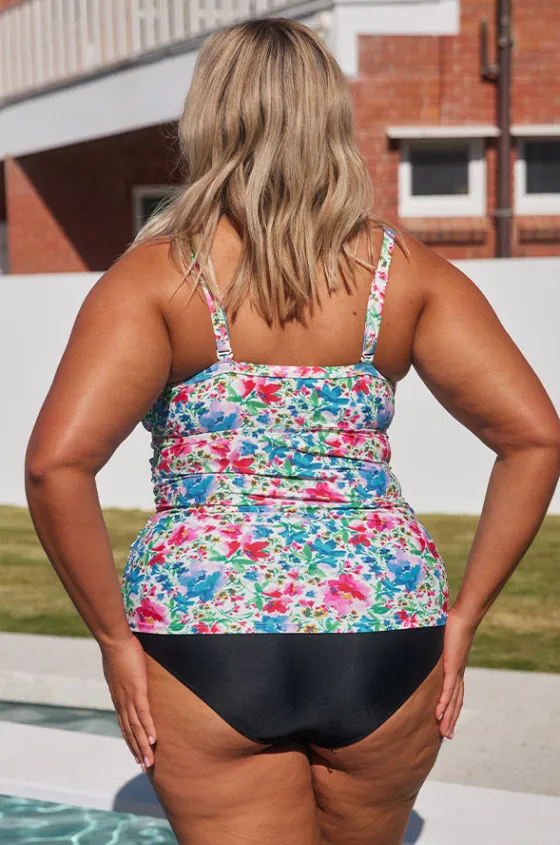 Tankini Tops^Capriosca Summer Fields DD/E Cup Tankini Separate Blue/natural