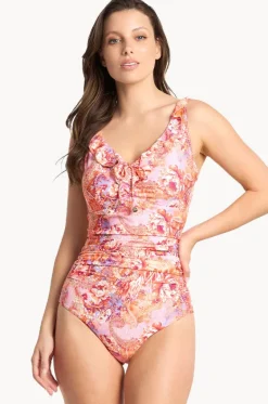 One Pieces^Sunseeker Sundance E/F Cup Frill Ruched One Piece Peach