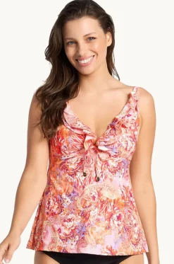 Tankini Tops^Sunseeker Sundance Frill Tankini Separate Peach