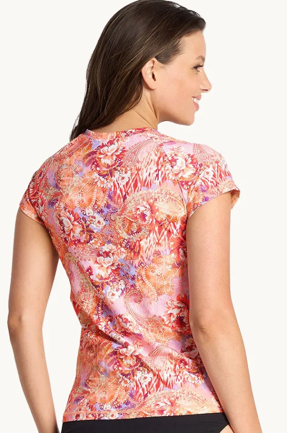 Rashies & Sunsuits^Sunseeker Sundance Short Sleeve Suntop Peach