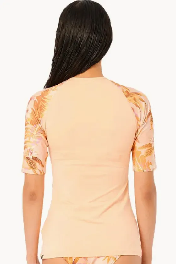 Rashies & Sunsuits^Rip Curl Sunday Swell Short Sleeve Suntop Peach