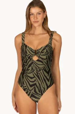 One Pieces^Baku Sunkissed Retro One Piece Olive