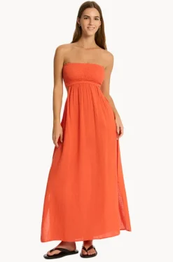 Dresses^Sea Level Sunset Bandeau Dress Flame