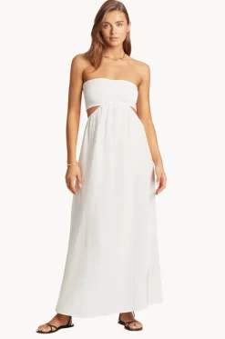 Dresses^Sea Level Sunset Bandeau Dress White
