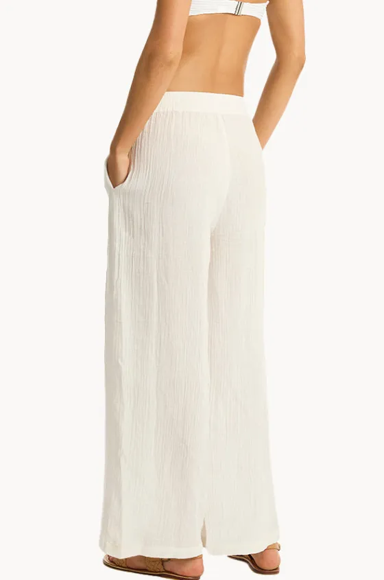 Pants^Sea Level Sunset Beach Pant White