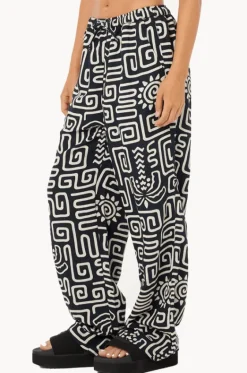 Pants^Rip Curl Sunset Luau Wide Leg Pant Black/White
