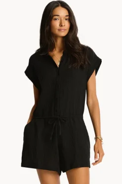 Playsuits^Sea Level Sunset Playsuit Black