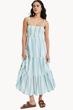 Dresses^Roxy Sunshine Coastline Stripe Dress Egret