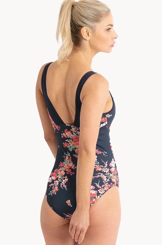 One Pieces^Poolproof Tabitha Ruched Scoop One Piece Navy