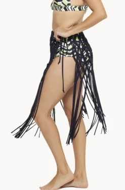 Sarongs^Togs Swimwear Tassel Long Sarong BLACK