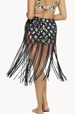 Sarongs^Togs Swimwear Tassel Long Sarong BLACK