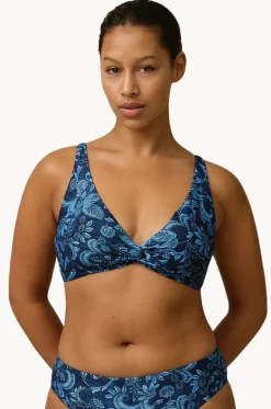 Bikini Tops^Monte u0026 Lou Taylor Multi Fit Twist Crop Indigo
