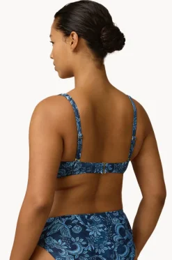 Bikini Tops^Monte u0026 Lou Taylor Multi Fit Twist Crop Indigo