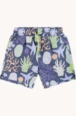 Boardshorts^Skwosh Teen Boys Coral Chaos Eco Short Charcoal