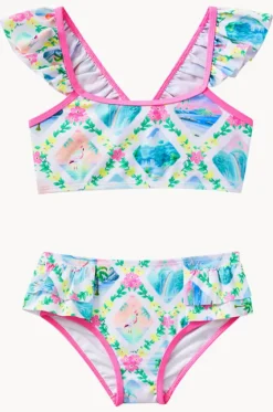 Bikini Sets^Milky Teen Girls Aloha Crop Set Pink/Yellow