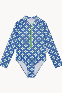 Rashies & Sunsuits|Rashies & Sunsuits^Babes In The Shade Teen Girls Clover Sunsuit Blue/white