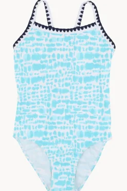 One Pieces^Minihaha Teen Girls Koa Print One Piece Aqua