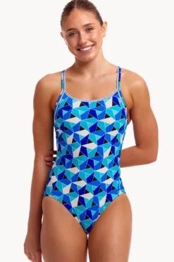 One Pieces^Funkita Tetra Tonic Diamond Back One Piece Blue
