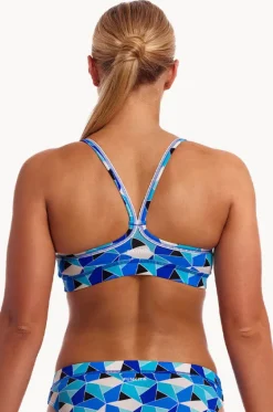 Bikini Tops^Funkita Tetra Tonic Sports Top Blue