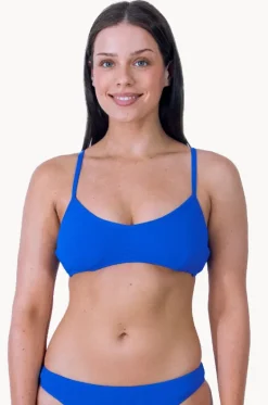 Bikini Tops^Base Swim Textured Tie Back Bralette Cobalt