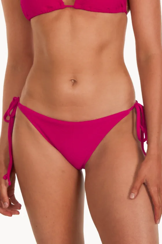 Bottoms^Base Swim Textured Tie Side Pant Deep raspberry