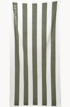 Towels|Towels^Sunny Life The Vacay Stripe Beach Towel Olive