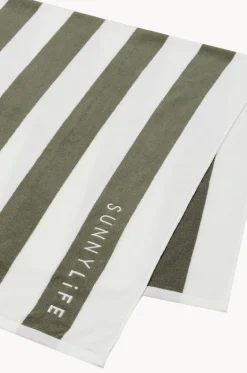 Towels|Towels^Sunny Life The Vacay Stripe Beach Towel Olive