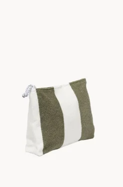 Travel|Bags^Sunny Life The Vacay Stripe Terry Beach Pouch Olive