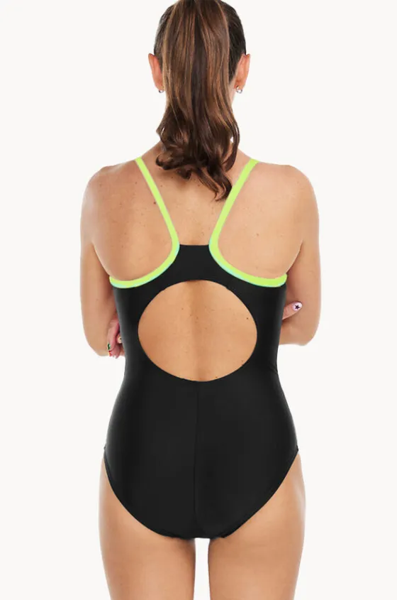 One Pieces^Speedo Thinstrap Muscleback One Piece Black/blue