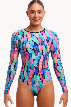 Rashies & Sunsuits^Funkita Tickle Torture Love Cover Sunsuit Black/multi