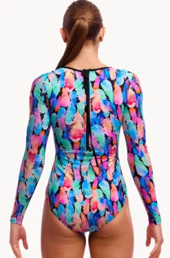 Rashies & Sunsuits^Funkita Tickle Torture Love Cover Sunsuit Black/multi