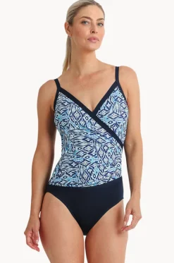 One Pieces^Poolproof Tide Diagonal Drape One Piece Pacific