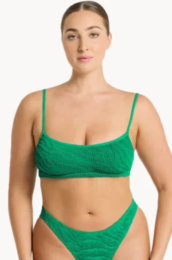 Bikini Tops^Bond-eye Tiger Saint Strap Crop Emerald
