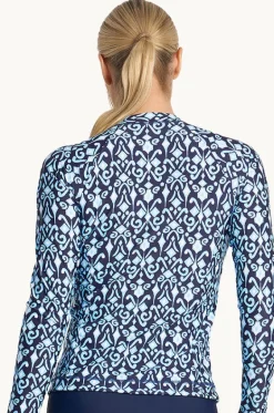 Rashies & Sunsuits^Jantzen Tile Long Sleeve Suntop Navy