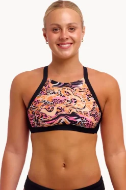 Bikini Tops^Funkita Tipsy Tiger Hi Light Swim Top Animal