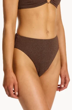 Bottoms^Jets Tirari Nights High Waist High Leg Pant Chocolate