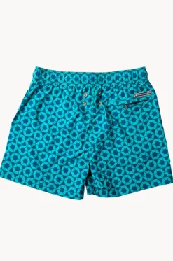 Boardshorts^Pier St. Barth Toddler Boys Hexa Swim Short Navy/Turquoise