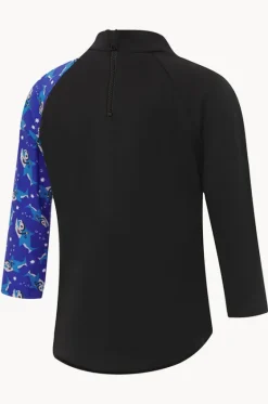 Rashies & Sunsuits^Speedo Toddler Boys Shark Digital Printed Suntop Black/blue