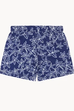 Boardshorts^Babes In The Shade Toddler Boys Starfish Boardshort Blue/white