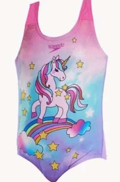 One Pieces^Speedo Toddler Girls Digital Printed One Piece Pink/purple
