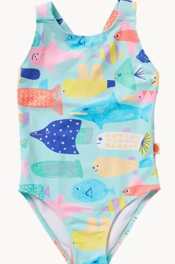 One Pieces^Halcyon Nights Toddler Girls Rainbow Reef One Piece Aqua