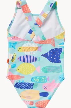 One Pieces^Halcyon Nights Toddler Girls Rainbow Reef One Piece Aqua