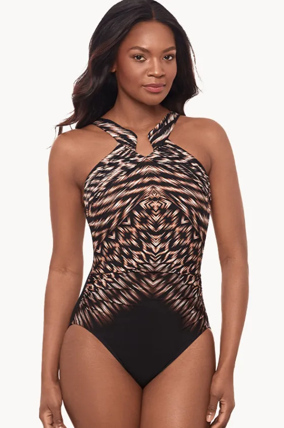 One Pieces^Miraclesuit Topkapi Aphrodite One Piece Black/Brown