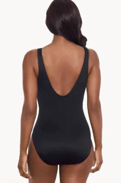 One Pieces^Miraclesuit Tribal Tigress Charmer One Piece Black/Brown