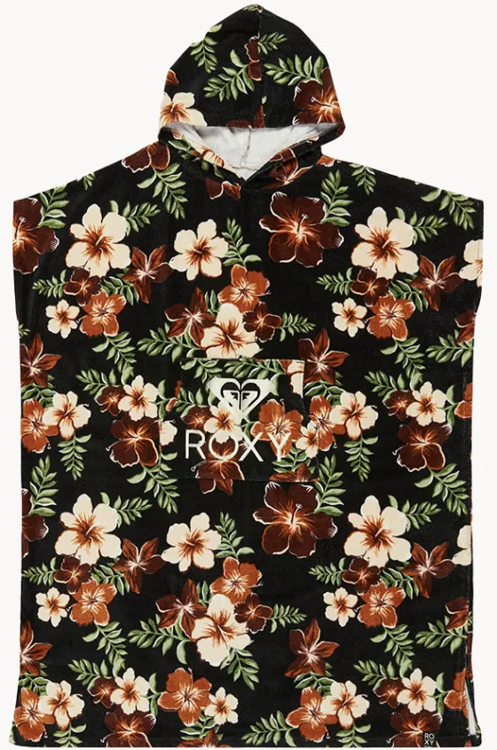 Towel Robes & Ponchos|Towel Robes & Ponchos^Roxy Tropical Feels Stay Magical Hooded Towel Black/multi